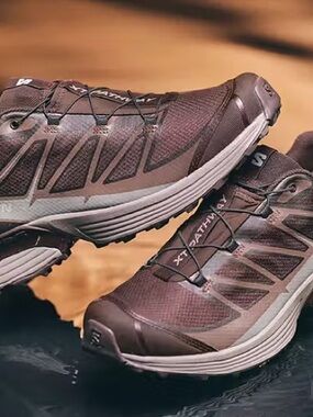 Salomon XT-Path Shoes - Dark Brown with Gray Accents
